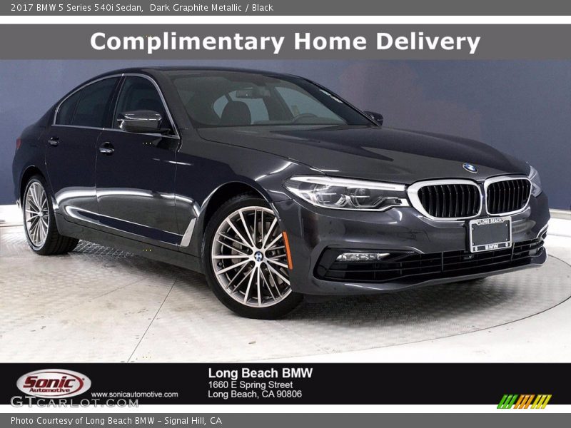 Dark Graphite Metallic / Black 2017 BMW 5 Series 540i Sedan