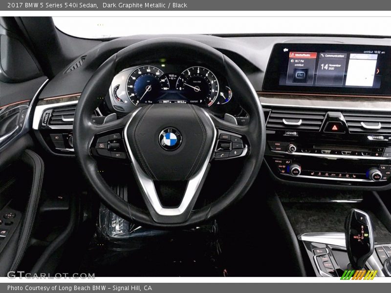 Dark Graphite Metallic / Black 2017 BMW 5 Series 540i Sedan