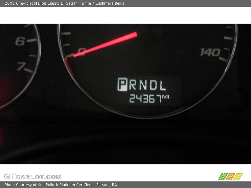 White / Cashmere Beige 2008 Chevrolet Malibu Classic LT Sedan