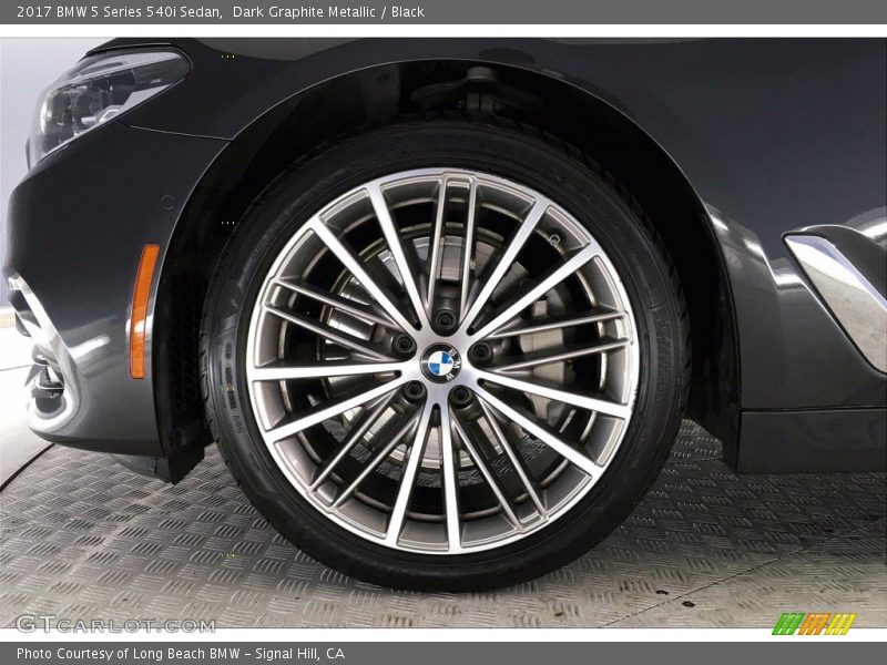 Dark Graphite Metallic / Black 2017 BMW 5 Series 540i Sedan