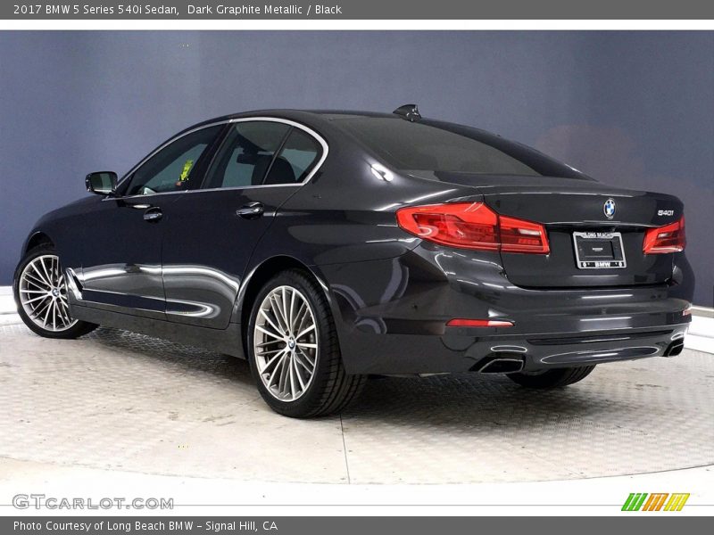 Dark Graphite Metallic / Black 2017 BMW 5 Series 540i Sedan