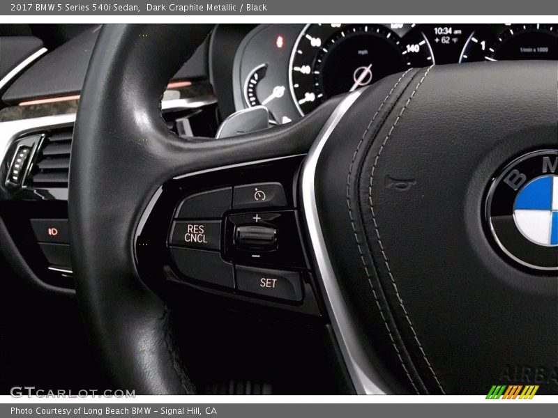 Dark Graphite Metallic / Black 2017 BMW 5 Series 540i Sedan