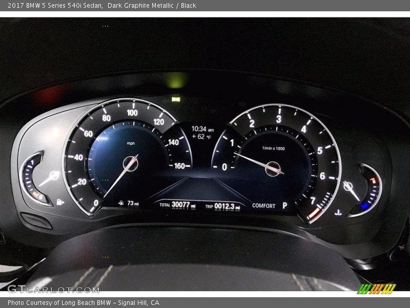 Dark Graphite Metallic / Black 2017 BMW 5 Series 540i Sedan