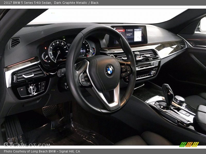 Dark Graphite Metallic / Black 2017 BMW 5 Series 540i Sedan