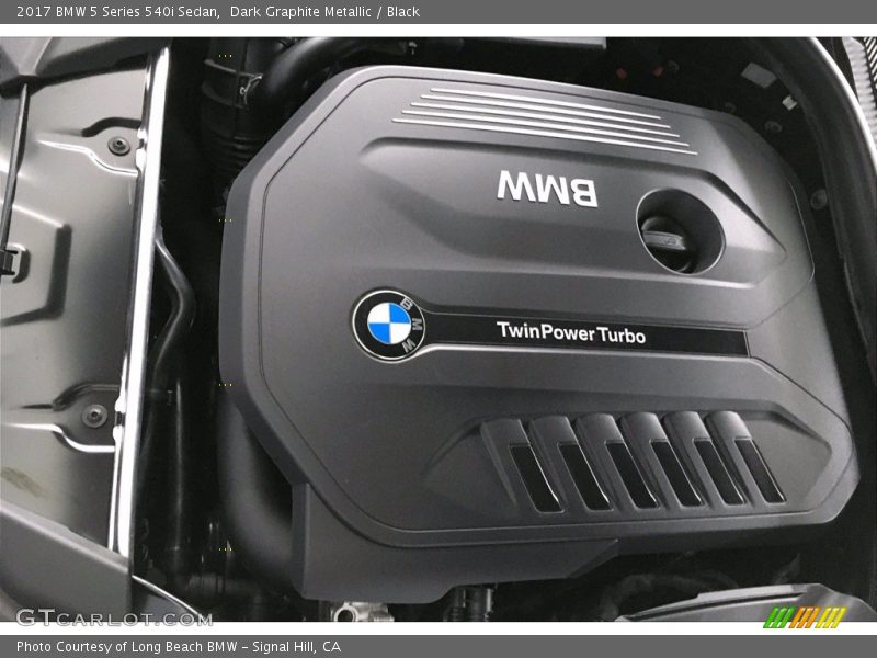 Dark Graphite Metallic / Black 2017 BMW 5 Series 540i Sedan