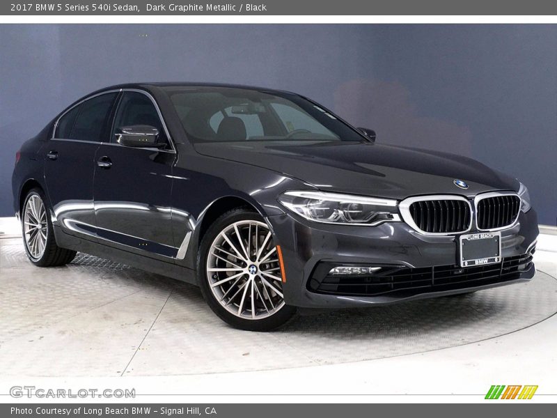 Dark Graphite Metallic / Black 2017 BMW 5 Series 540i Sedan