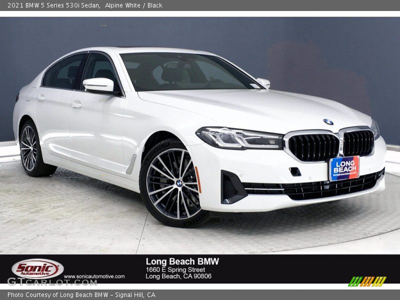 Alpine White / Black 2021 BMW 5 Series 530i Sedan