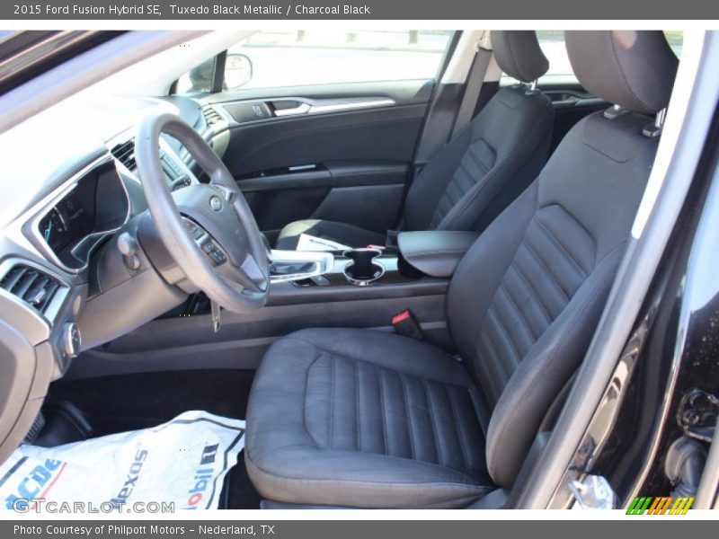 Tuxedo Black Metallic / Charcoal Black 2015 Ford Fusion Hybrid SE