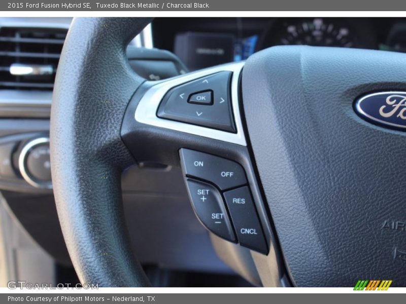 Tuxedo Black Metallic / Charcoal Black 2015 Ford Fusion Hybrid SE
