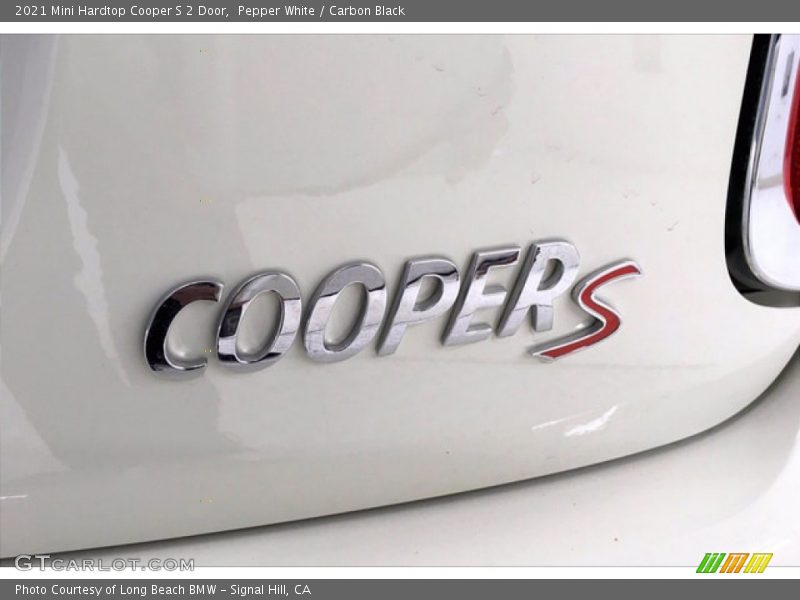 Pepper White / Carbon Black 2021 Mini Hardtop Cooper S 2 Door