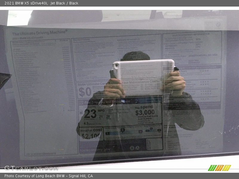Jet Black / Black 2021 BMW X5 sDrive40i