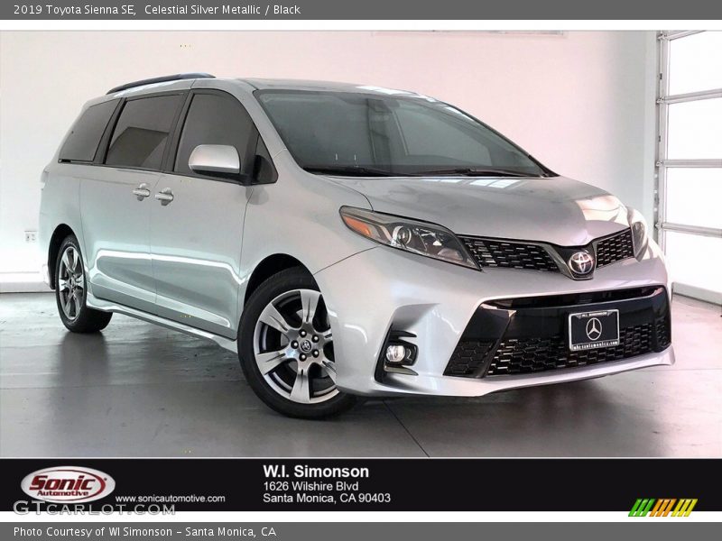 Celestial Silver Metallic / Black 2019 Toyota Sienna SE