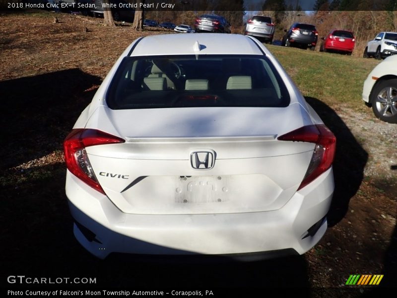 White Orchid Pearl / Gray 2018 Honda Civic EX-T Sedan