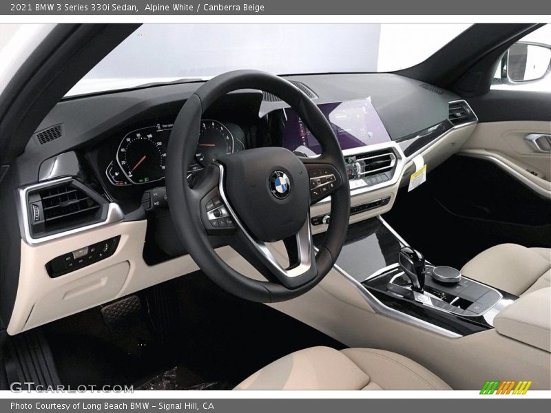 Alpine White / Canberra Beige 2021 BMW 3 Series 330i Sedan