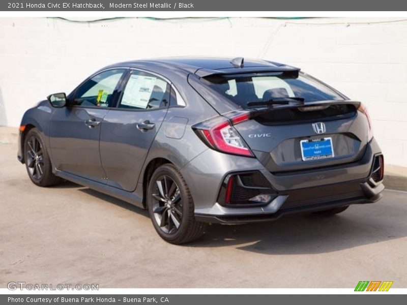 Modern Steel Metallic / Black 2021 Honda Civic EX Hatchback
