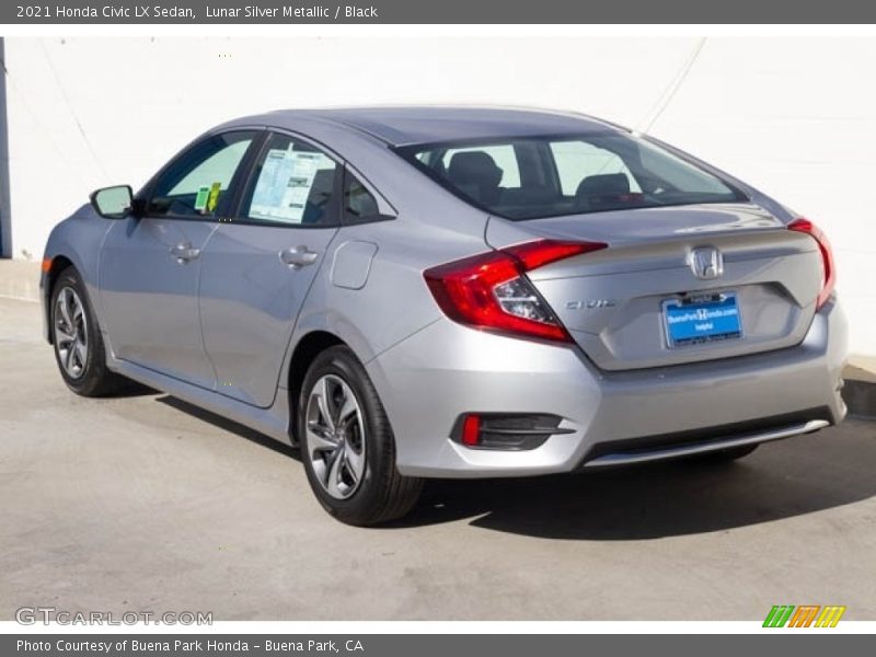 Lunar Silver Metallic / Black 2021 Honda Civic LX Sedan