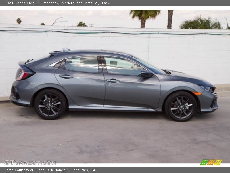 Modern Steel Metallic / Black 2021 Honda Civic EX Hatchback