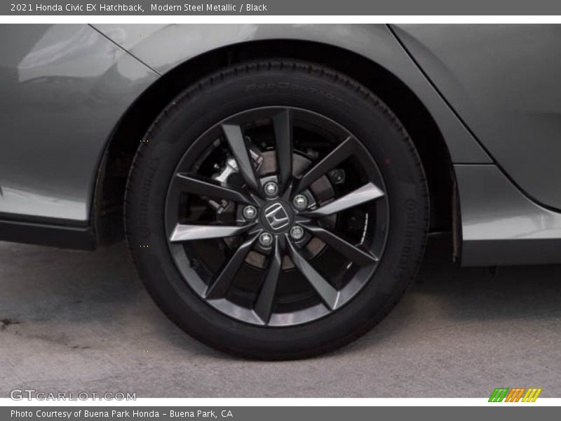 Modern Steel Metallic / Black 2021 Honda Civic EX Hatchback