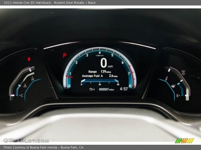 Modern Steel Metallic / Black 2021 Honda Civic EX Hatchback