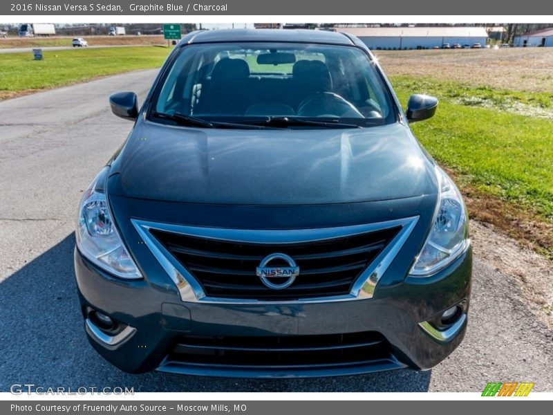 Graphite Blue / Charcoal 2016 Nissan Versa S Sedan
