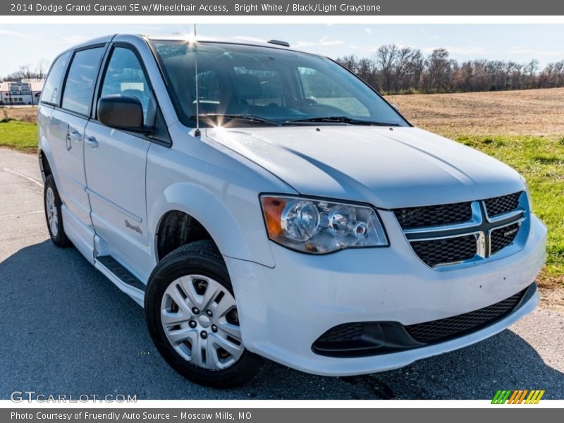 Bright White / Black/Light Graystone 2014 Dodge Grand Caravan SE w/Wheelchair Access