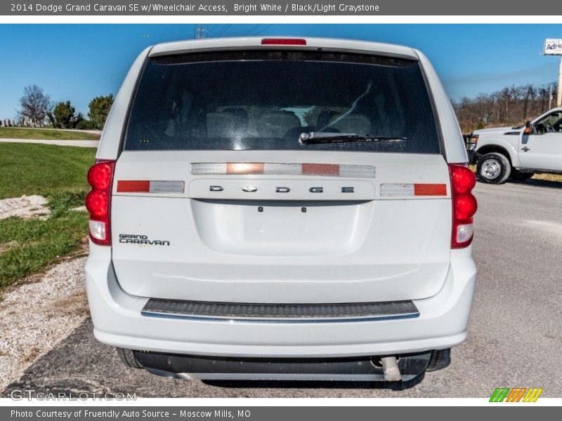 Bright White / Black/Light Graystone 2014 Dodge Grand Caravan SE w/Wheelchair Access