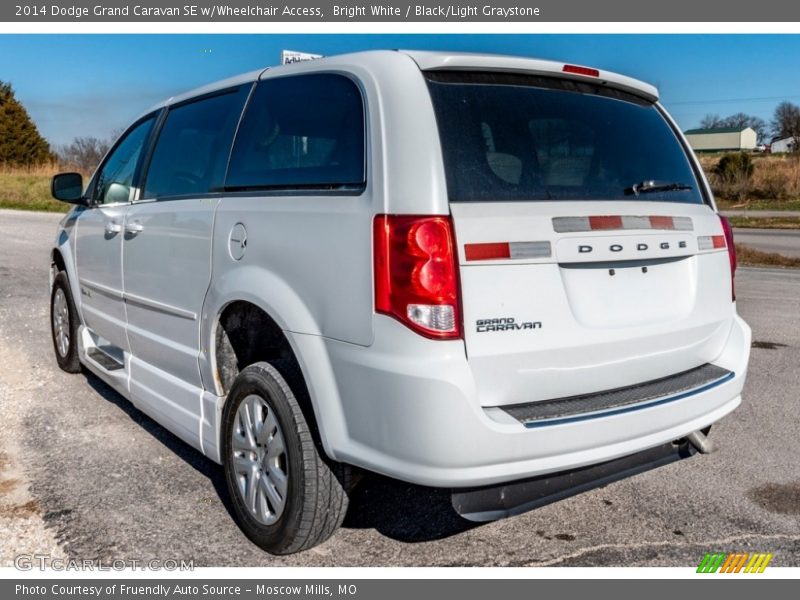 Bright White / Black/Light Graystone 2014 Dodge Grand Caravan SE w/Wheelchair Access