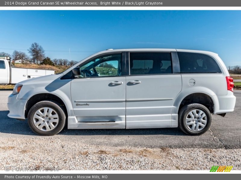 Bright White / Black/Light Graystone 2014 Dodge Grand Caravan SE w/Wheelchair Access