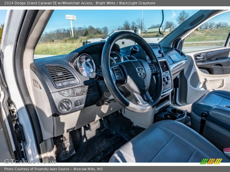Bright White / Black/Light Graystone 2014 Dodge Grand Caravan SE w/Wheelchair Access