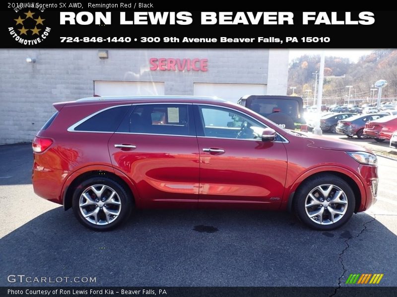 Remington Red / Black 2018 Kia Sorento SX AWD