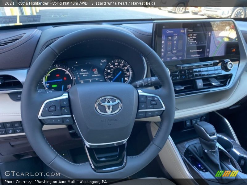  2021 Highlander Hybrid Platinum AWD Steering Wheel