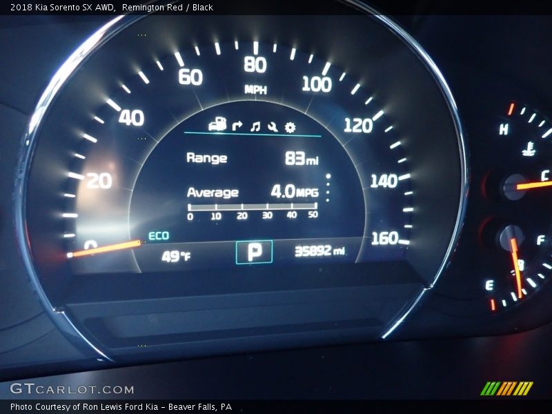 Remington Red / Black 2018 Kia Sorento SX AWD