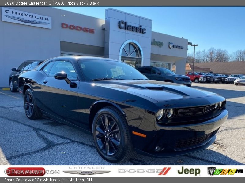 Pitch Black / Black 2020 Dodge Challenger GT AWD