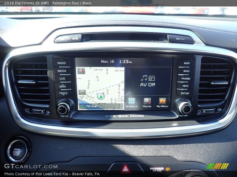Remington Red / Black 2018 Kia Sorento SX AWD