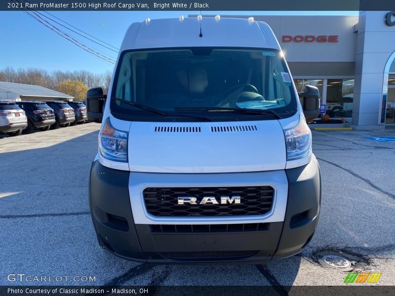 Bright White / Black 2021 Ram ProMaster 1500 High Roof Cargo Van