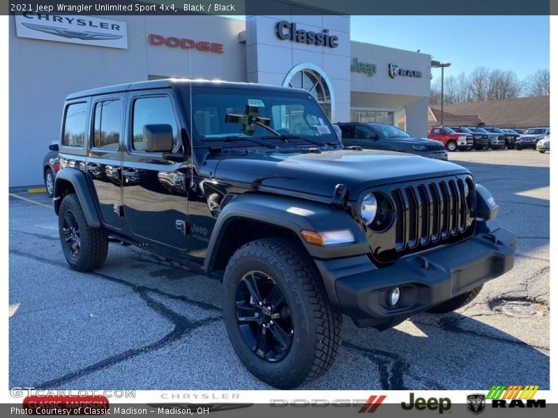 Black / Black 2021 Jeep Wrangler Unlimited Sport 4x4