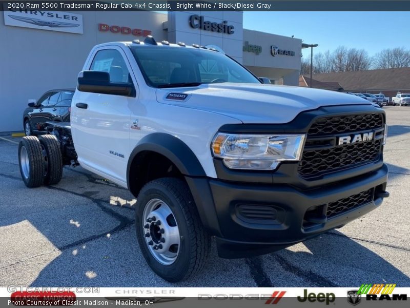 Bright White / Black/Diesel Gray 2020 Ram 5500 Tradesman Regular Cab 4x4 Chassis