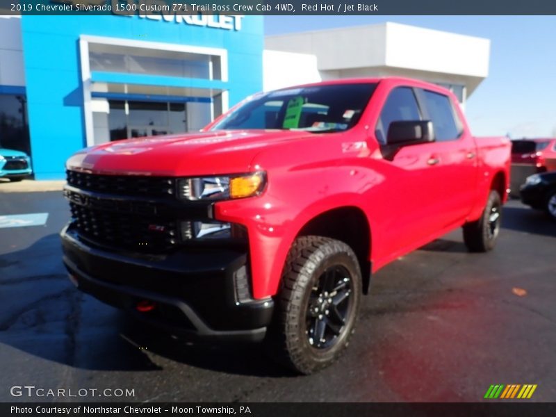 Red Hot / Jet Black 2019 Chevrolet Silverado 1500 Custom Z71 Trail Boss Crew Cab 4WD