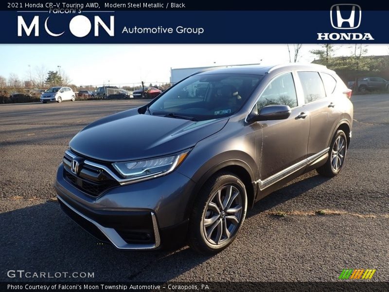 Modern Steel Metallic / Black 2021 Honda CR-V Touring AWD