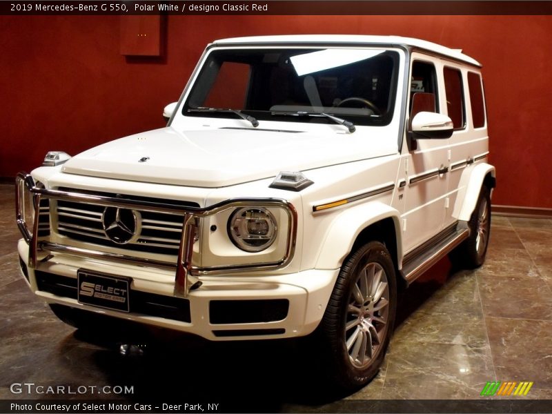 Polar White / designo Classic Red 2019 Mercedes-Benz G 550