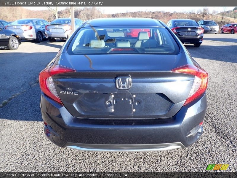 Cosmic Blue Metallic / Gray 2021 Honda Civic LX Sedan