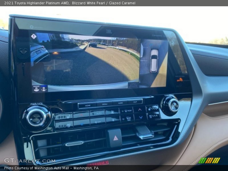 Blizzard White Pearl / Glazed Caramel 2021 Toyota Highlander Platinum AWD
