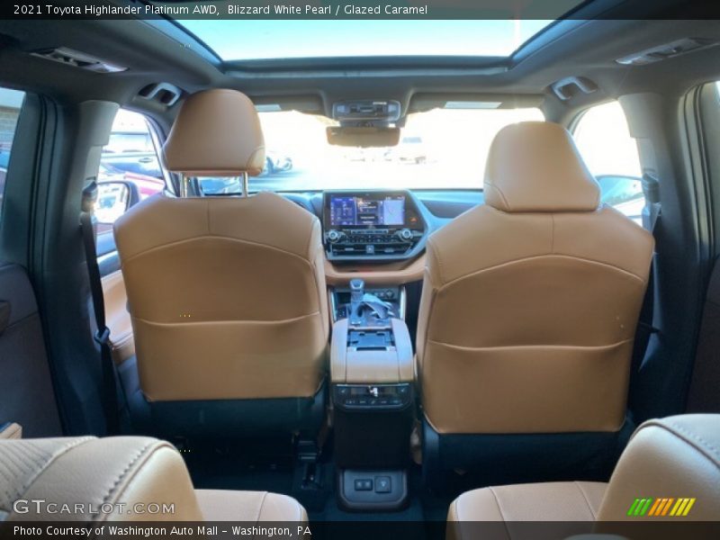 Blizzard White Pearl / Glazed Caramel 2021 Toyota Highlander Platinum AWD