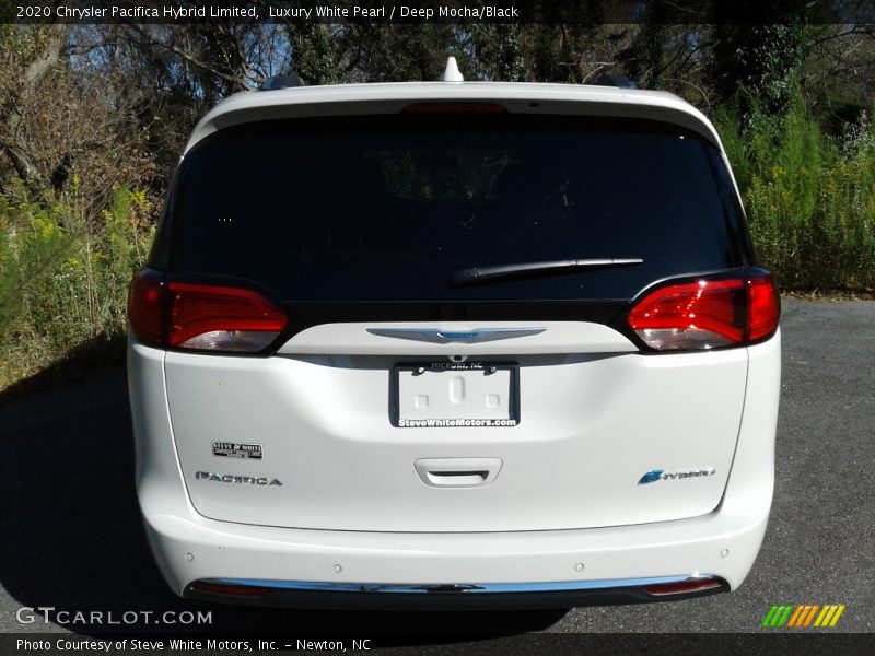 Luxury White Pearl / Deep Mocha/Black 2020 Chrysler Pacifica Hybrid Limited
