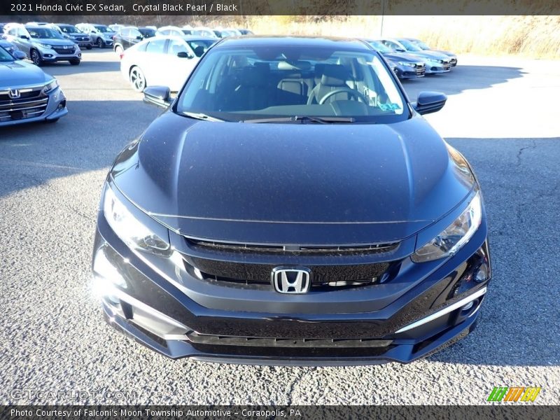 Crystal Black Pearl / Black 2021 Honda Civic EX Sedan
