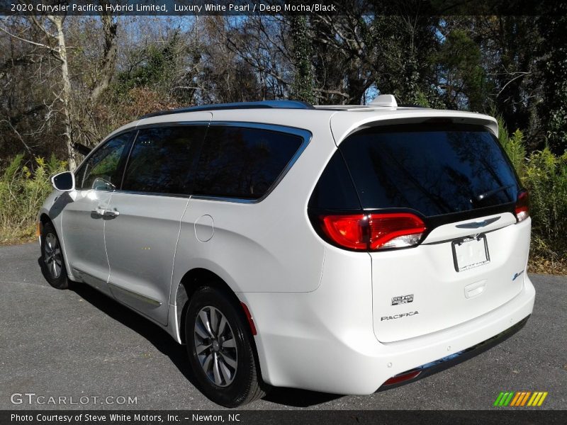 Luxury White Pearl / Deep Mocha/Black 2020 Chrysler Pacifica Hybrid Limited