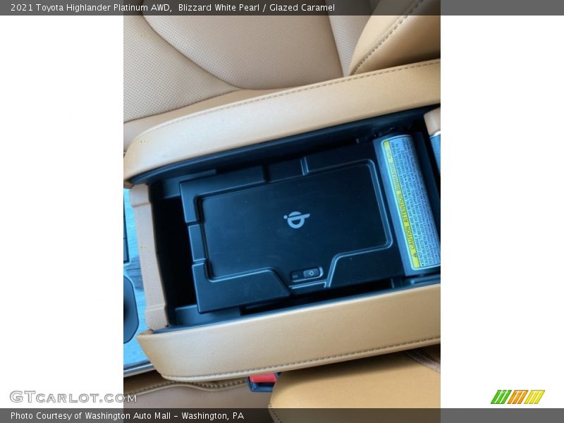 Blizzard White Pearl / Glazed Caramel 2021 Toyota Highlander Platinum AWD