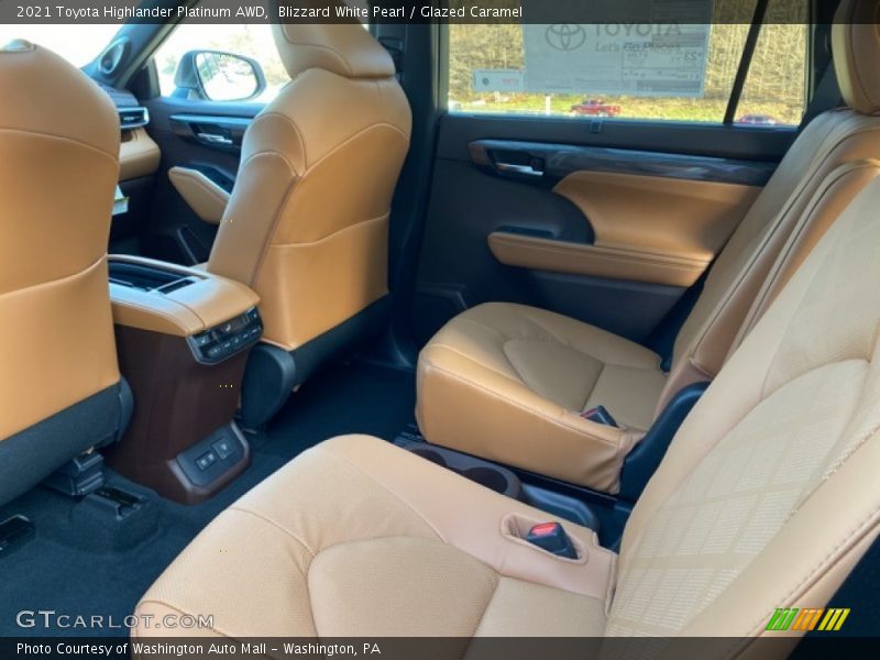 Blizzard White Pearl / Glazed Caramel 2021 Toyota Highlander Platinum AWD
