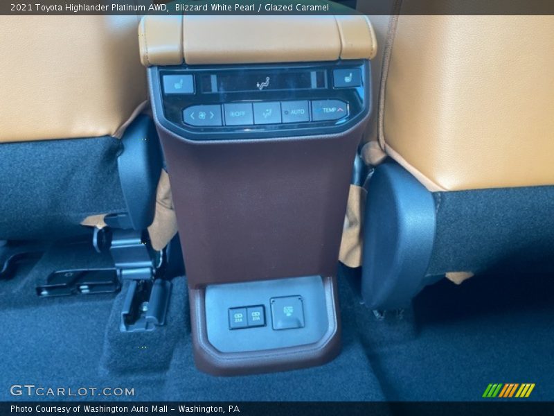 Blizzard White Pearl / Glazed Caramel 2021 Toyota Highlander Platinum AWD