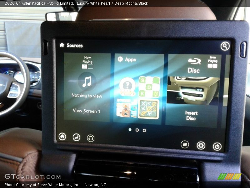 Luxury White Pearl / Deep Mocha/Black 2020 Chrysler Pacifica Hybrid Limited